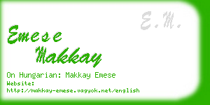 emese makkay business card